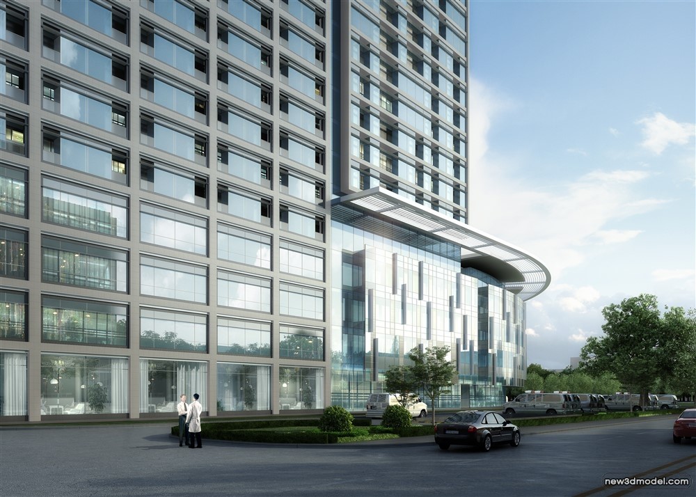 3D Models of Commercial Building – Exterior 3D Scenes – 707 – VRAY - thumbnail 3