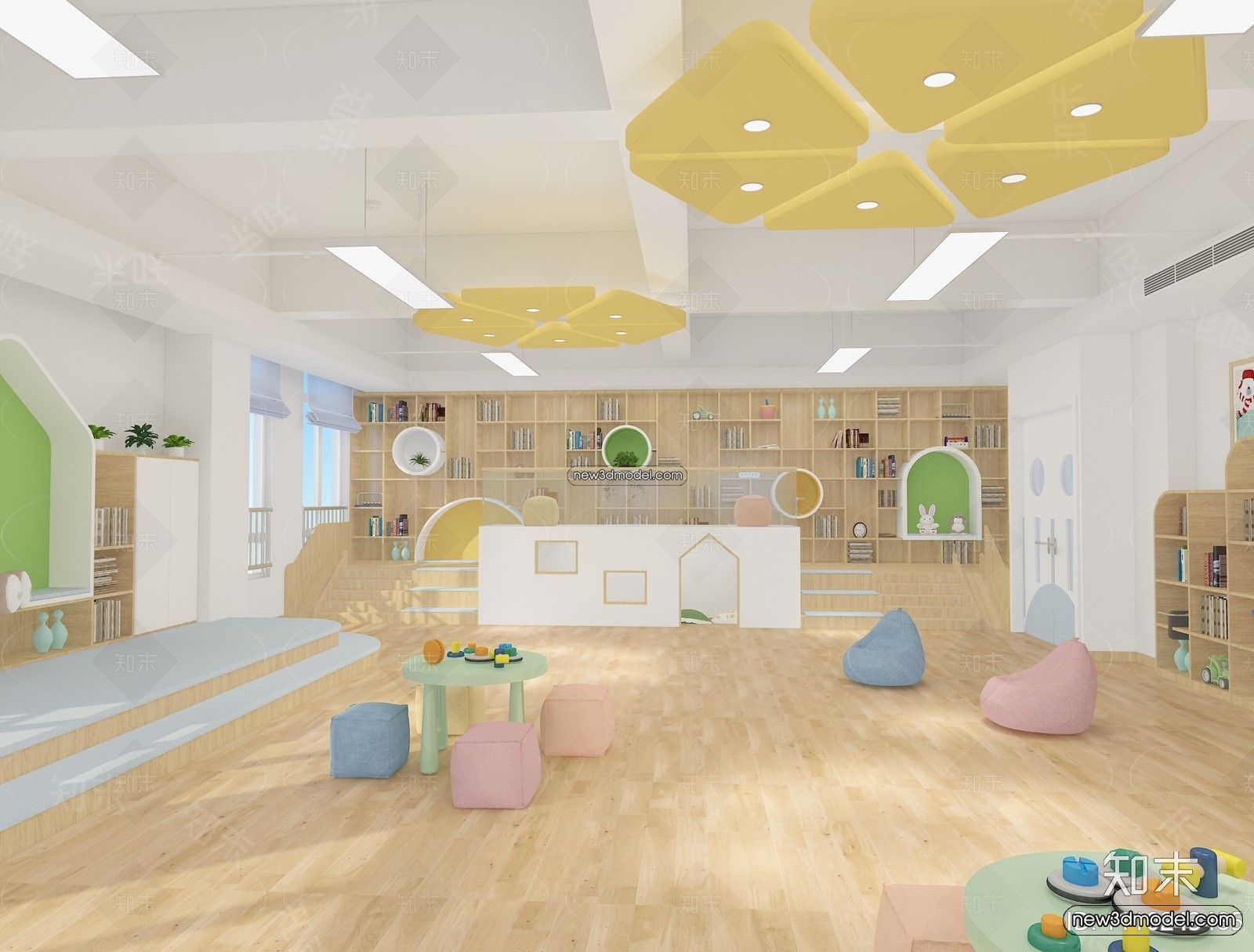 Interior 3D Model of Kindergarten – 3D Scene – 081 – VRAY - thumbnail 2
