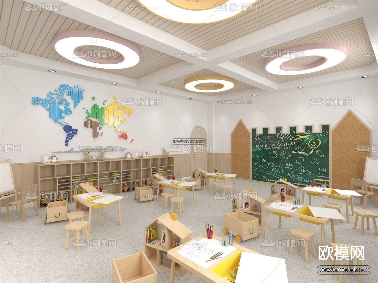 Interior 3D Model of Kindergarten – 3D Scene – 084 – VRAY - thumbnail 3