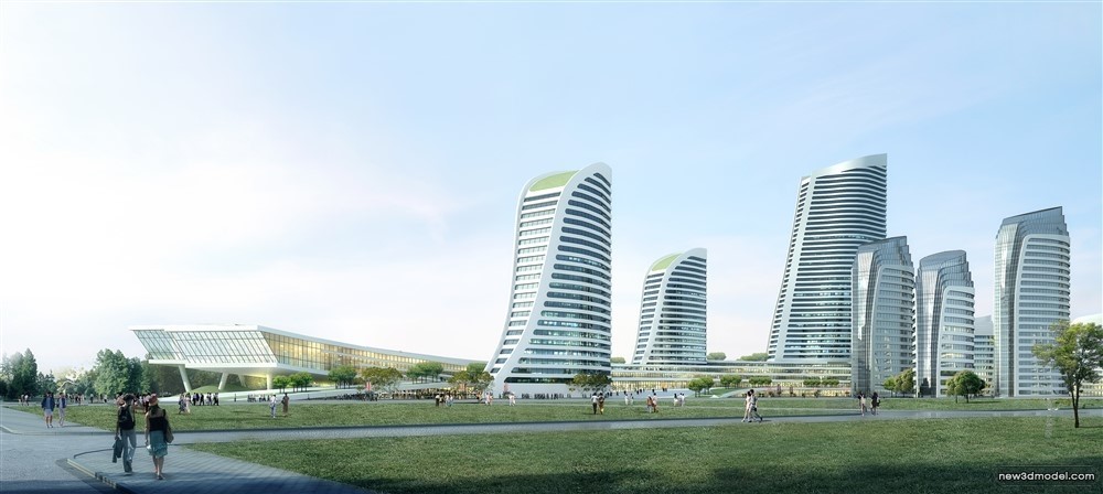 3D Models of Commercial Building – Exterior 3D Scenes – 709 – VRAY - thumbnail 2