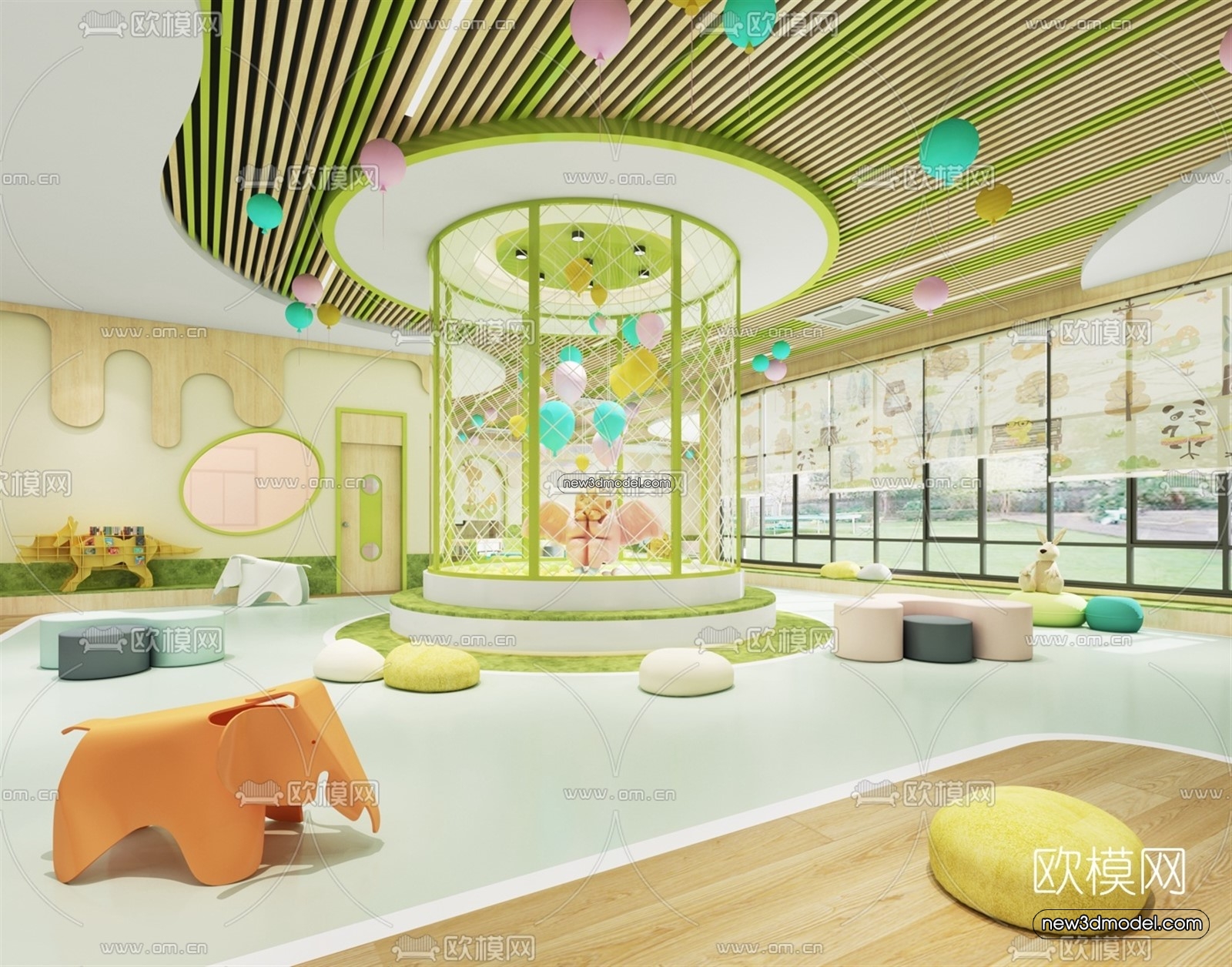 Interior 3D Model of Kindergarten – 3D Scene – 087 – VRAY - thumbnail 2