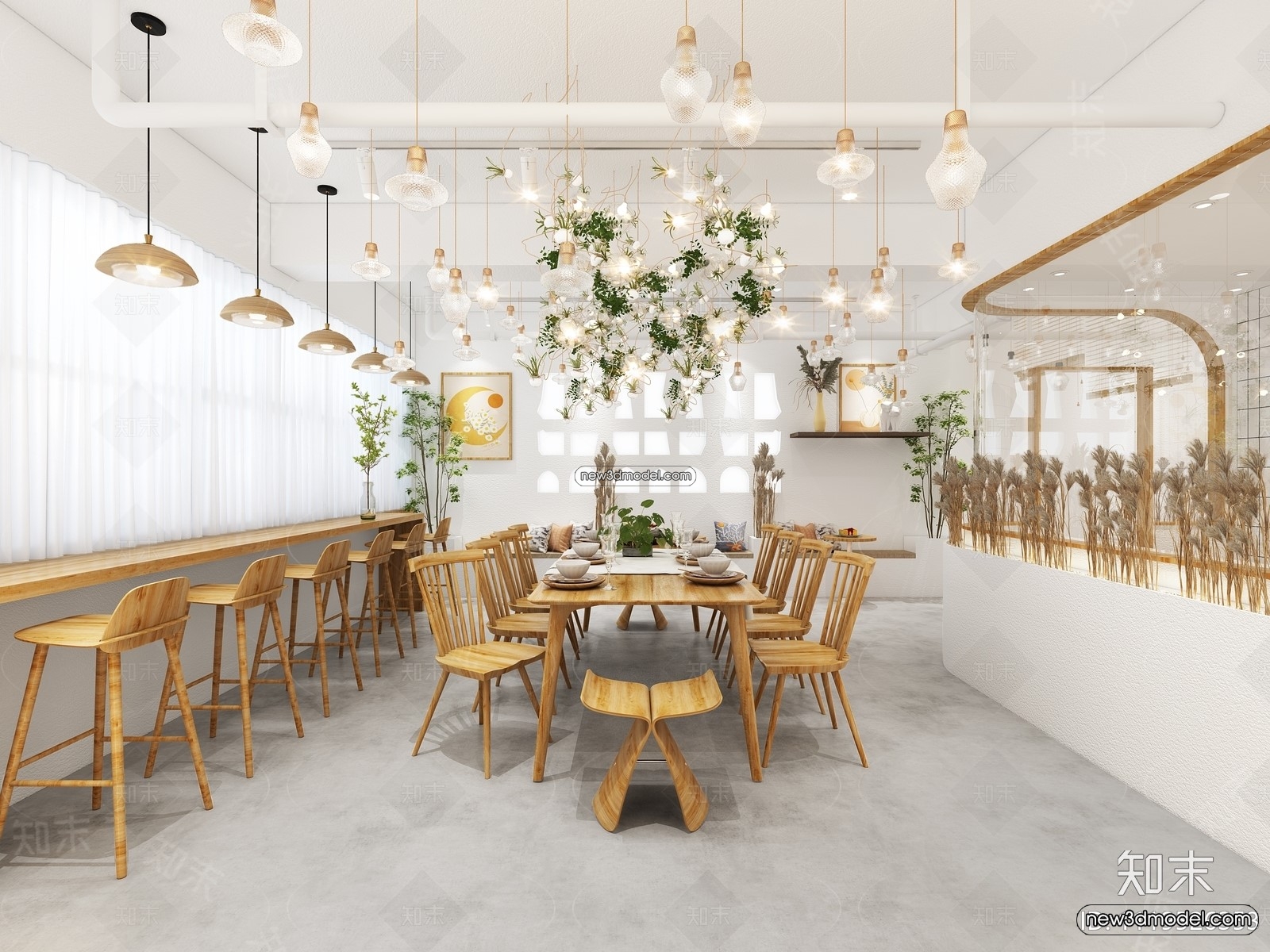 Restaurant and Fastfood 3D Scene – 3D Blocks – 294 – VRAY - thumbnail 3