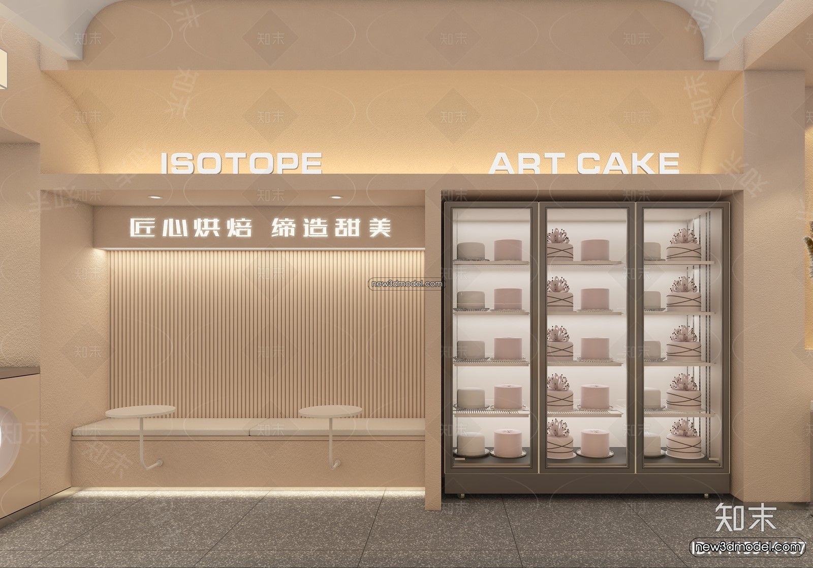 Restaurant and Fastfood 3D Scene – 3D Blocks – 295 – VRAY - thumbnail 4