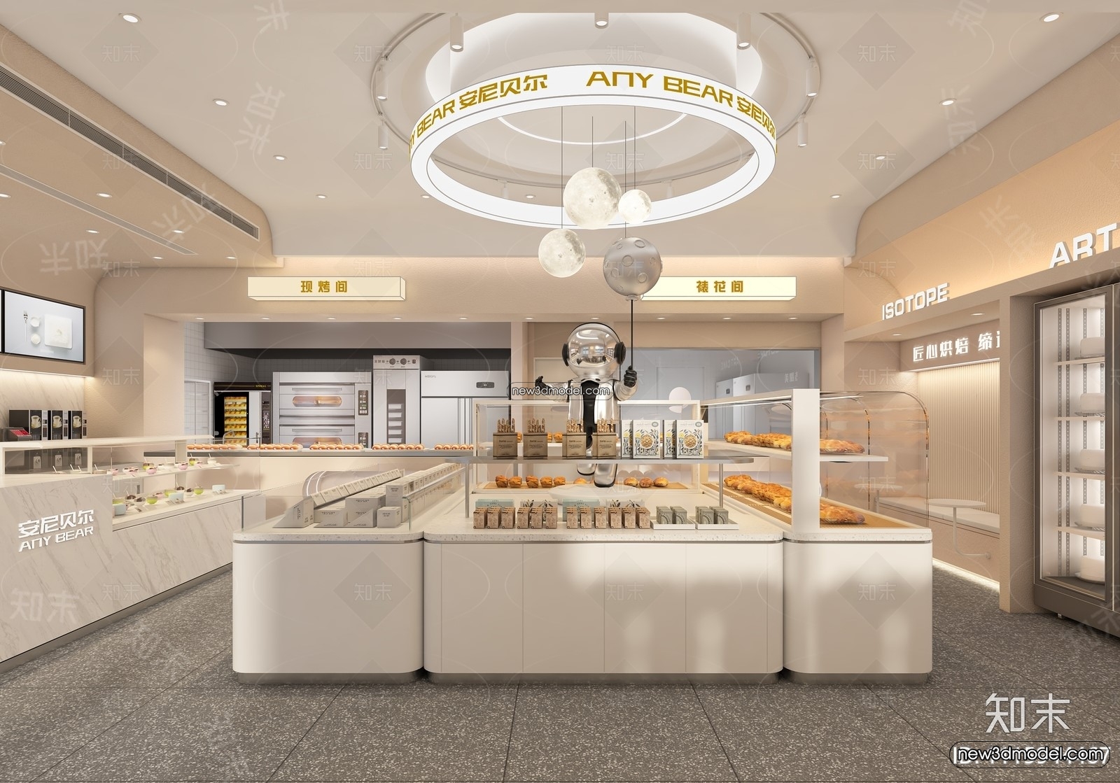 Restaurant and Fastfood 3D Scene – 3D Blocks – 295 – VRAY - thumbnail 3