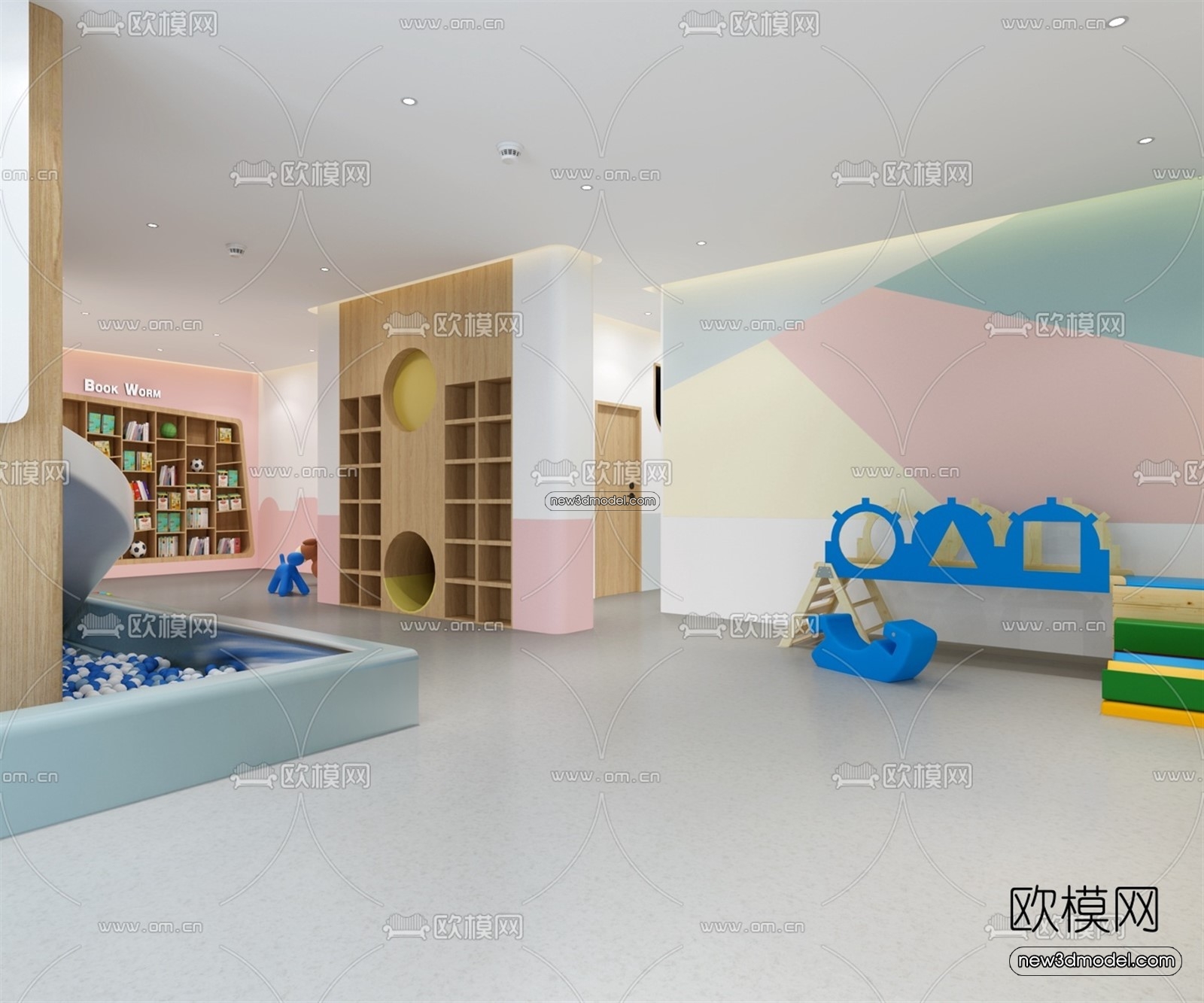 Interior 3D Model of Kindergarten – 3D Scene – 089 – VRAY - thumbnail 2