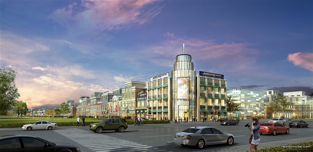 3D Models of Commercial Building – Exterior 3D Scenes – 567 – VRAY - thumbnail 2
