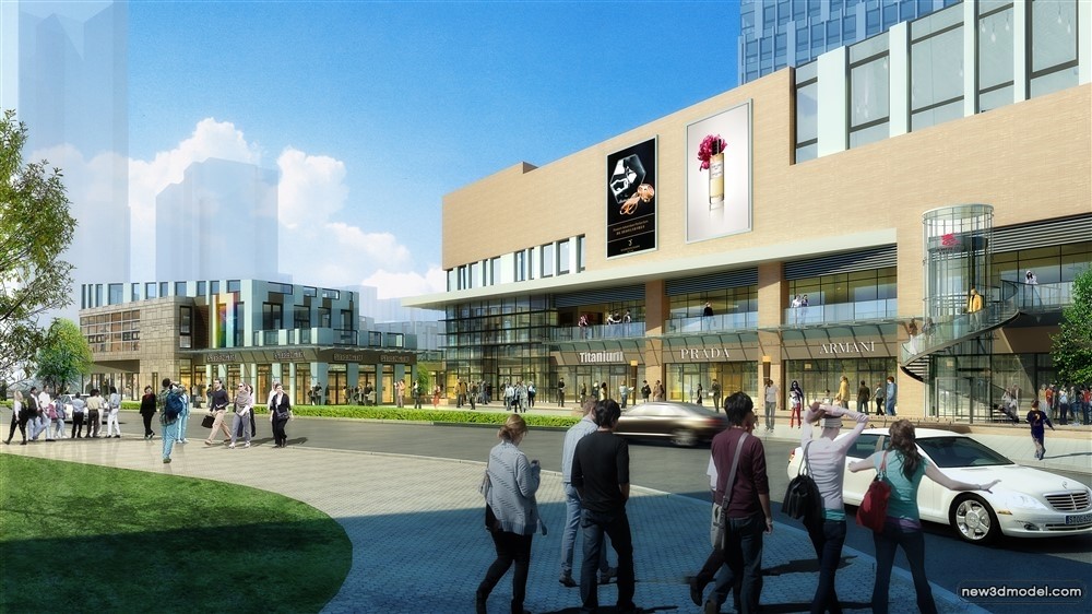 3D Models of Commercial Building – Exterior 3D Scenes – 715 – VRAY - thumbnail 4