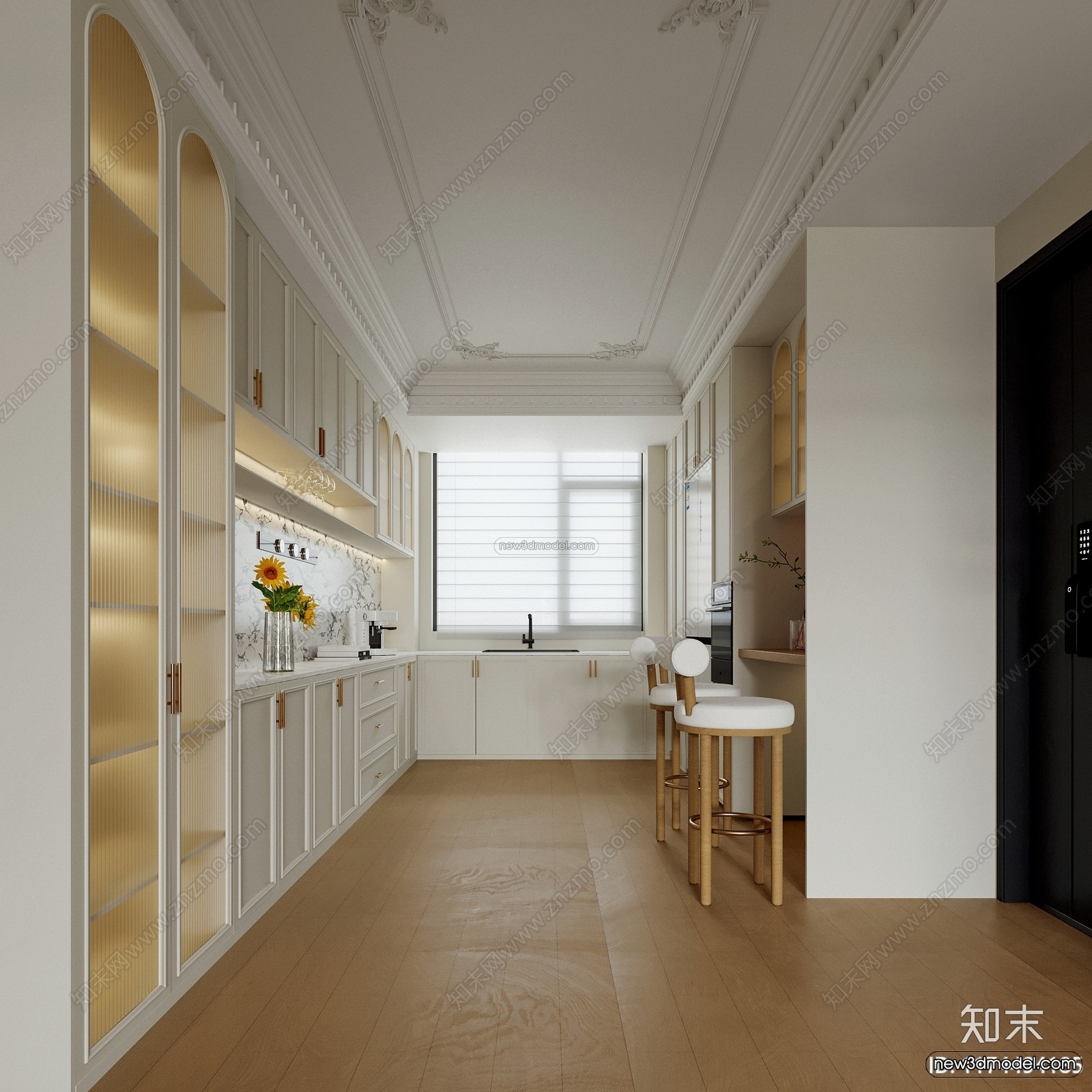 Modern Style Interior 3D Blocks and 3D Models – Living Room 3D Scene – 093 – CORONA - thumbnail 4