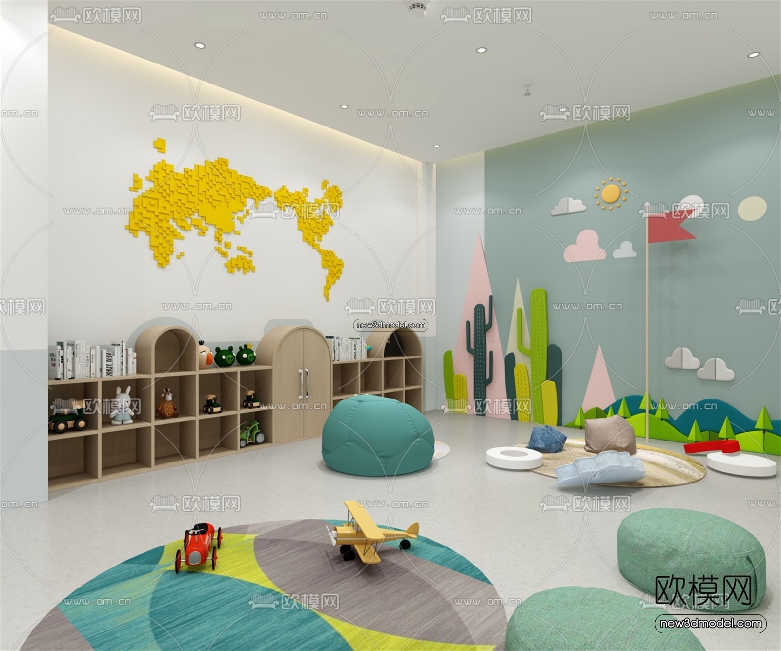 Interior 3D Model of Kindergarten – 3D Scene – 089 – VRAY - thumbnail 4