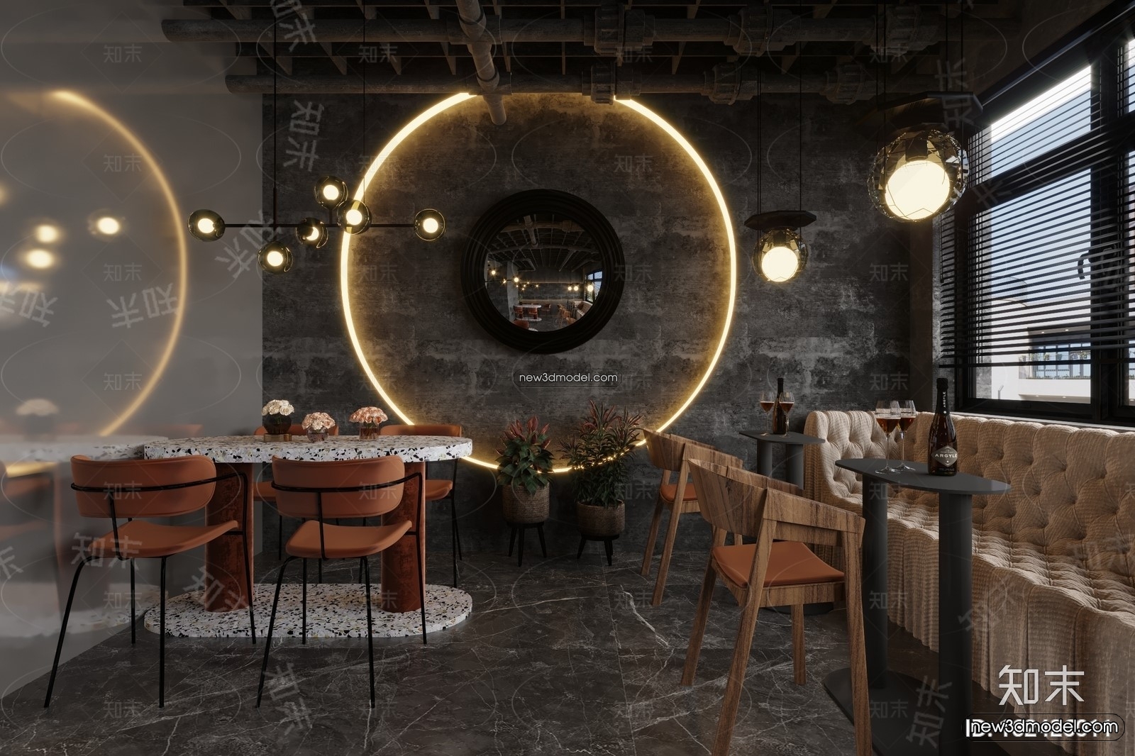 Restaurant and Fastfood 3D Scene – 3D Blocks – 296 – CORONA - thumbnail 4