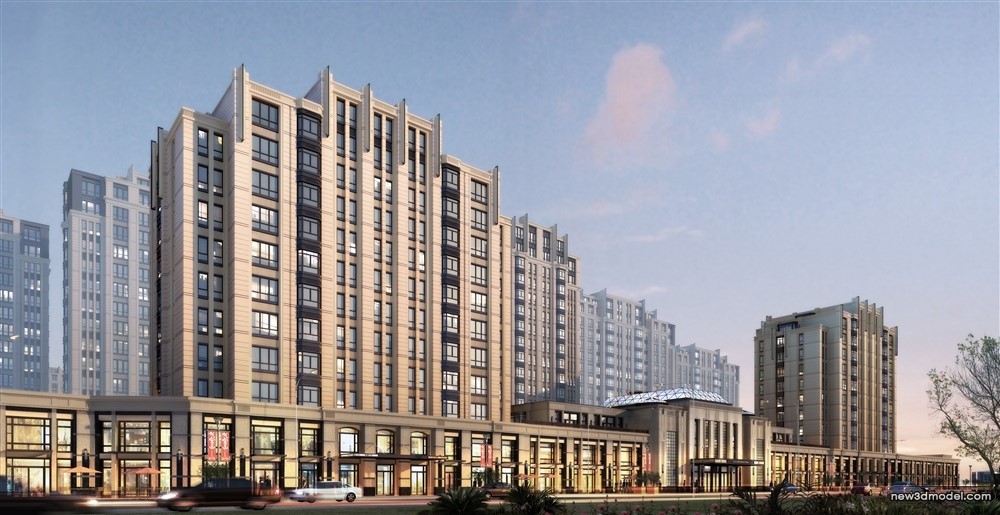 3D Models of Commercial Building – Exterior 3D Scenes – 711 – VRAY - thumbnail 5