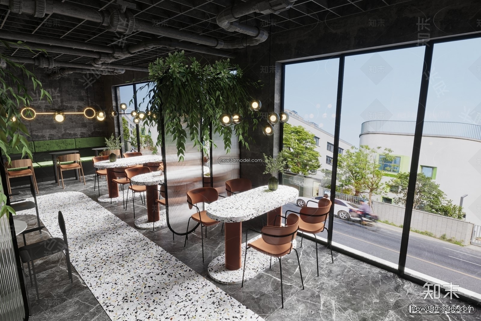 Restaurant and Fastfood 3D Scene – 3D Blocks – 296 – CORONA - thumbnail 2
