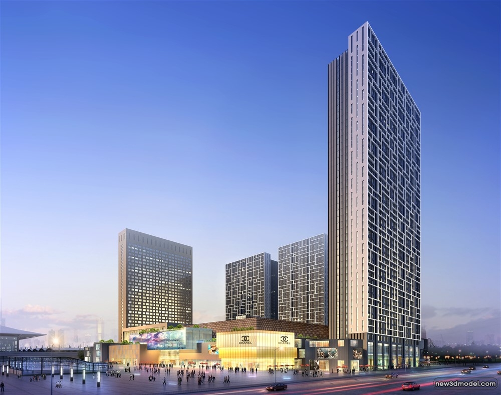 3D Models of Commercial Building – Exterior 3D Scenes – 559 – VRAY - thumbnail 4