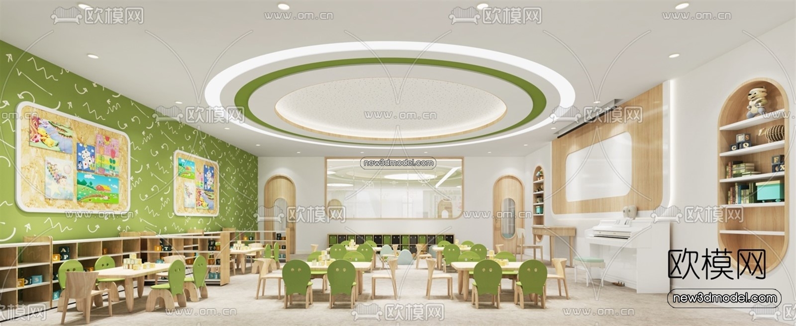 Interior 3D Model of Kindergarten – 3D Scene – 093 – VRAY - thumbnail 2