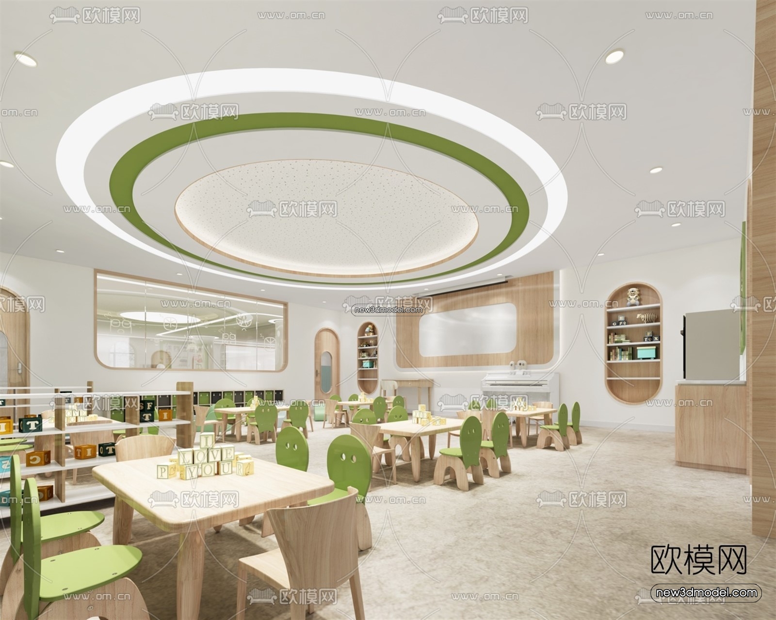 Interior 3D Model of Kindergarten – 3D Scene – 093 – VRAY - thumbnail 3