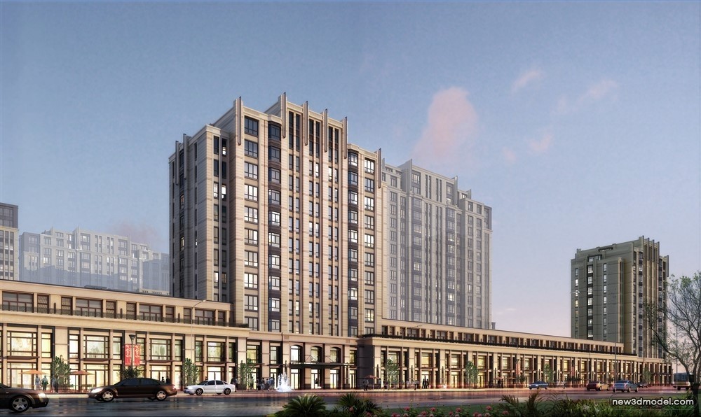 3D Models of Commercial Building – Exterior 3D Scenes – 711 – VRAY - thumbnail 4