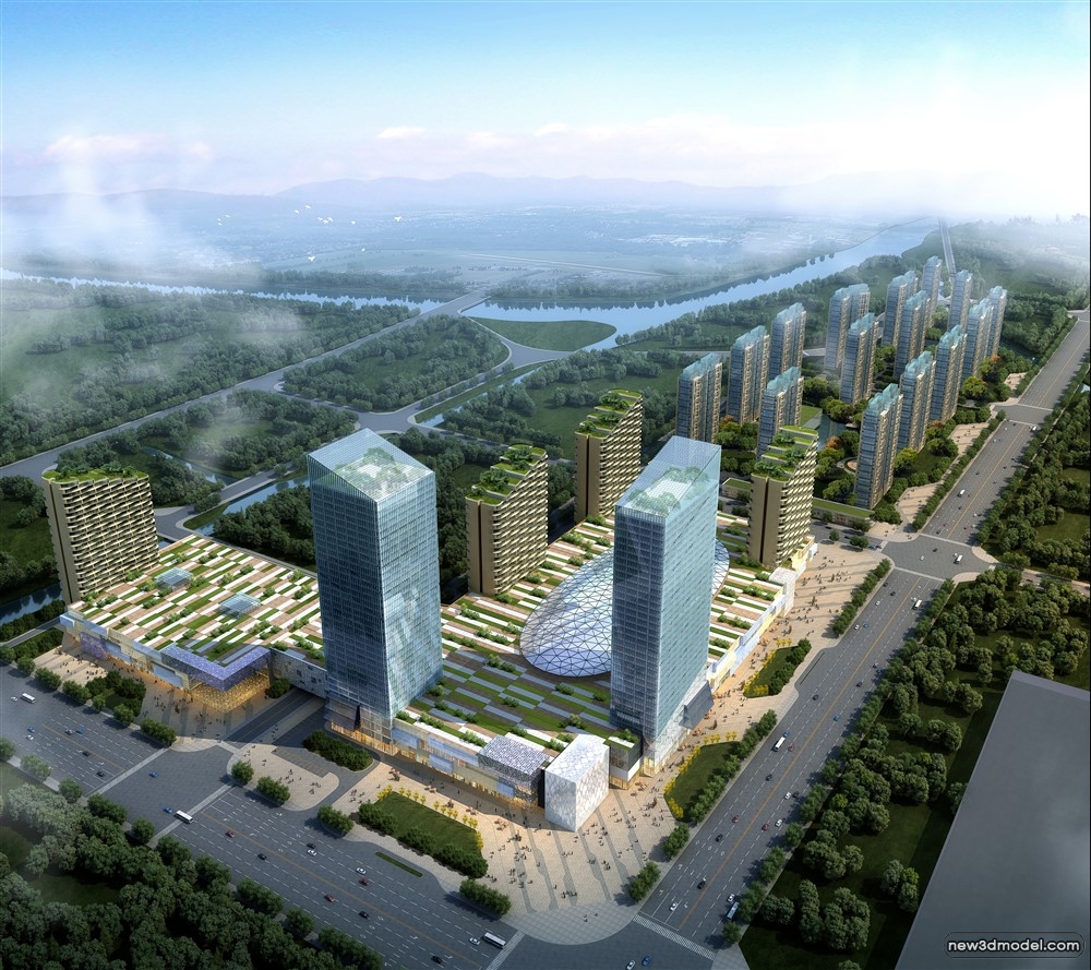 3D Models of Commercial Building – Exterior 3D Scenes – 558 – VRAY - thumbnail 4