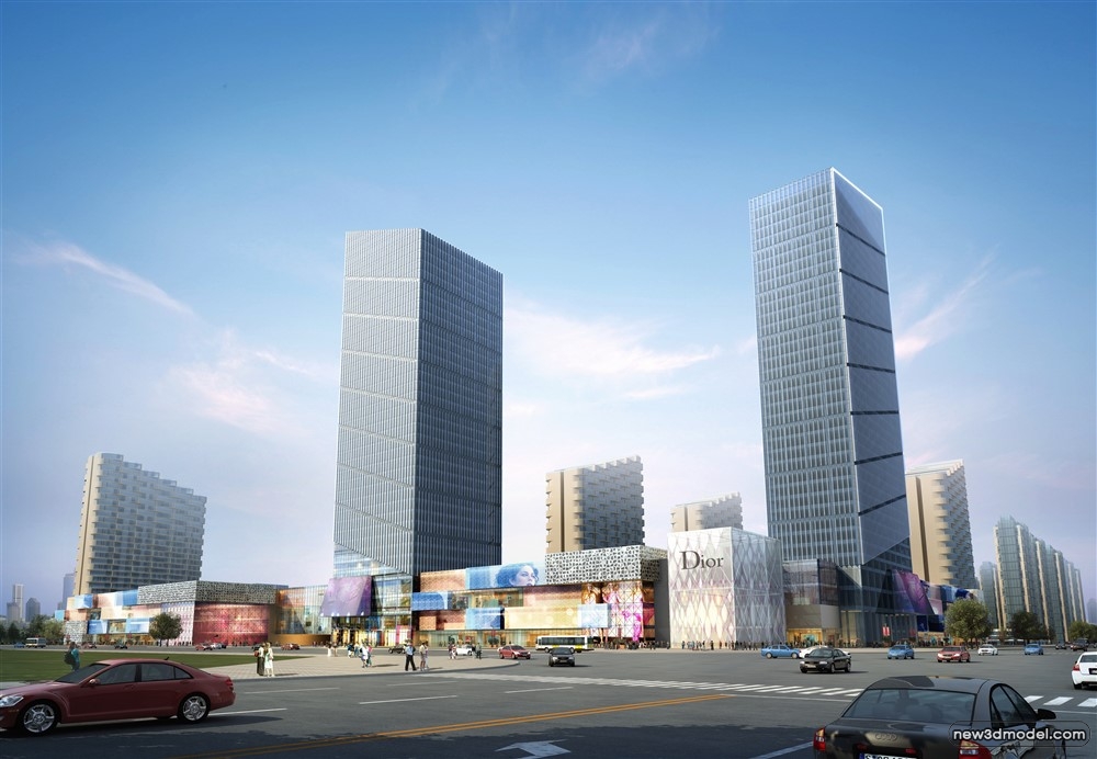 3D Models of Commercial Building – Exterior 3D Scenes – 558 – VRAY - thumbnail 2