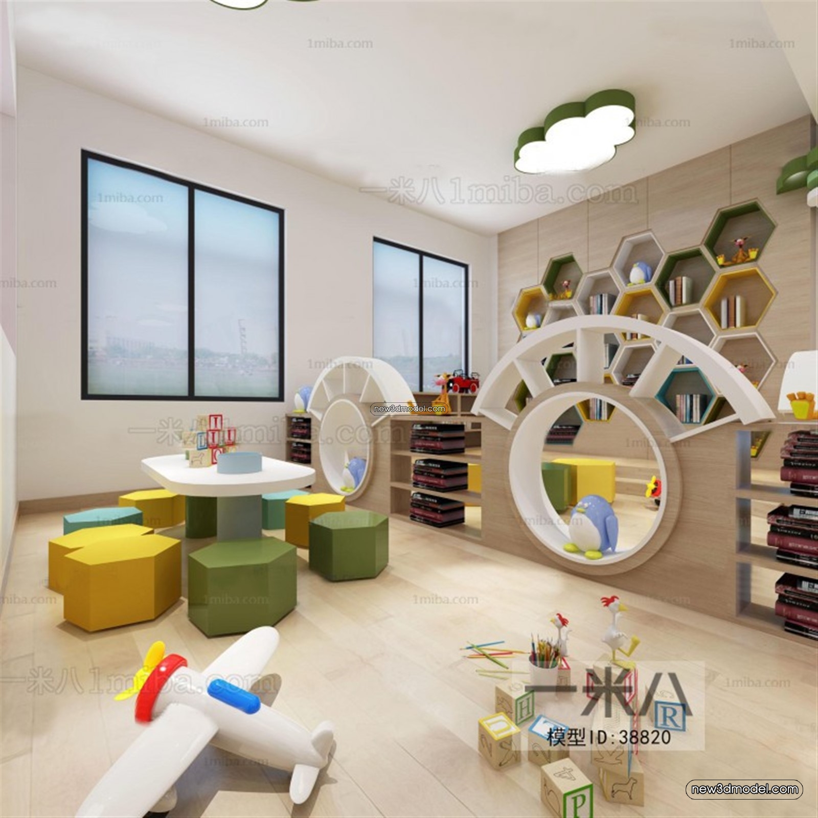 Interior 3D Model of Kindergarten – 3D Scene – 105 – VRAY - thumbnail 3