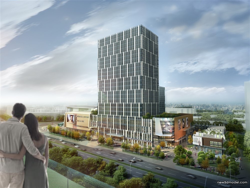 3D Models of Commercial Building – Exterior 3D Scenes – 720 – VRAY - thumbnail 3