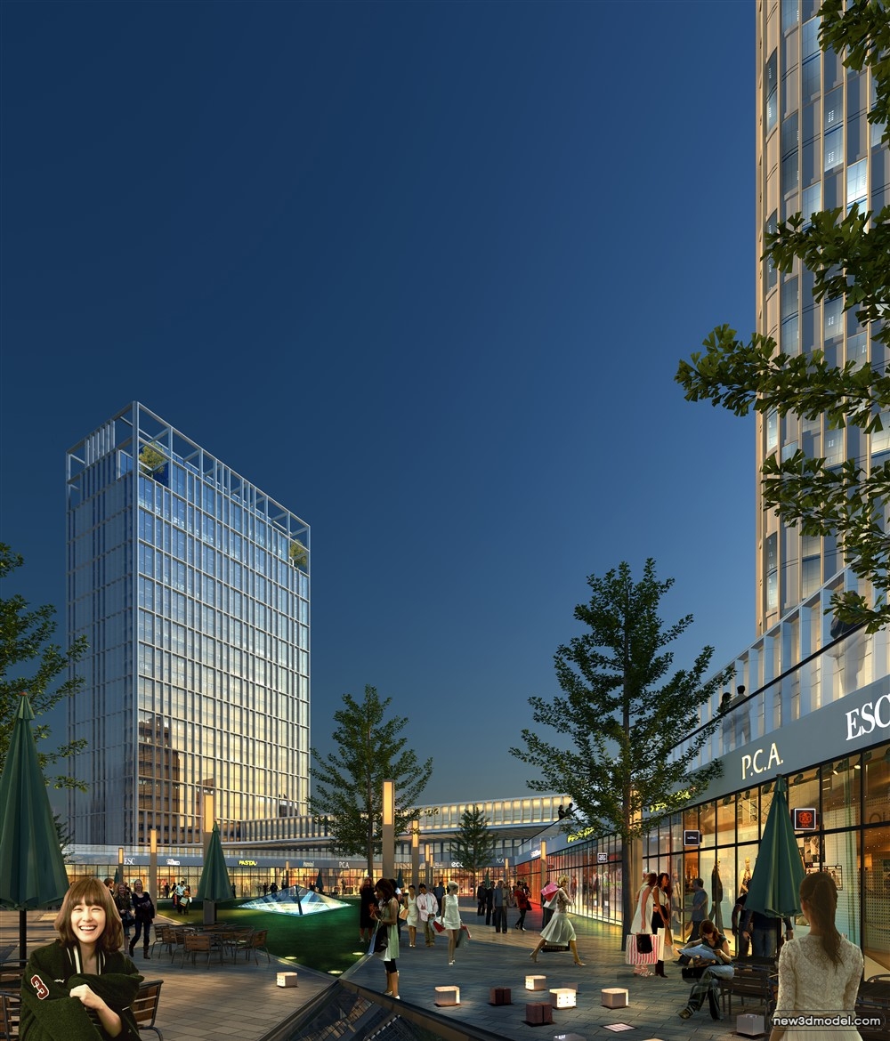 3D Models of Commercial Building – Exterior 3D Scenes – 557 – VRAY - thumbnail 2
