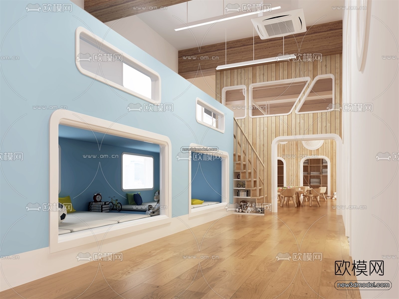 Interior 3D Model of Kindergarten – 3D Scene – 107 – VRAY - thumbnail 4
