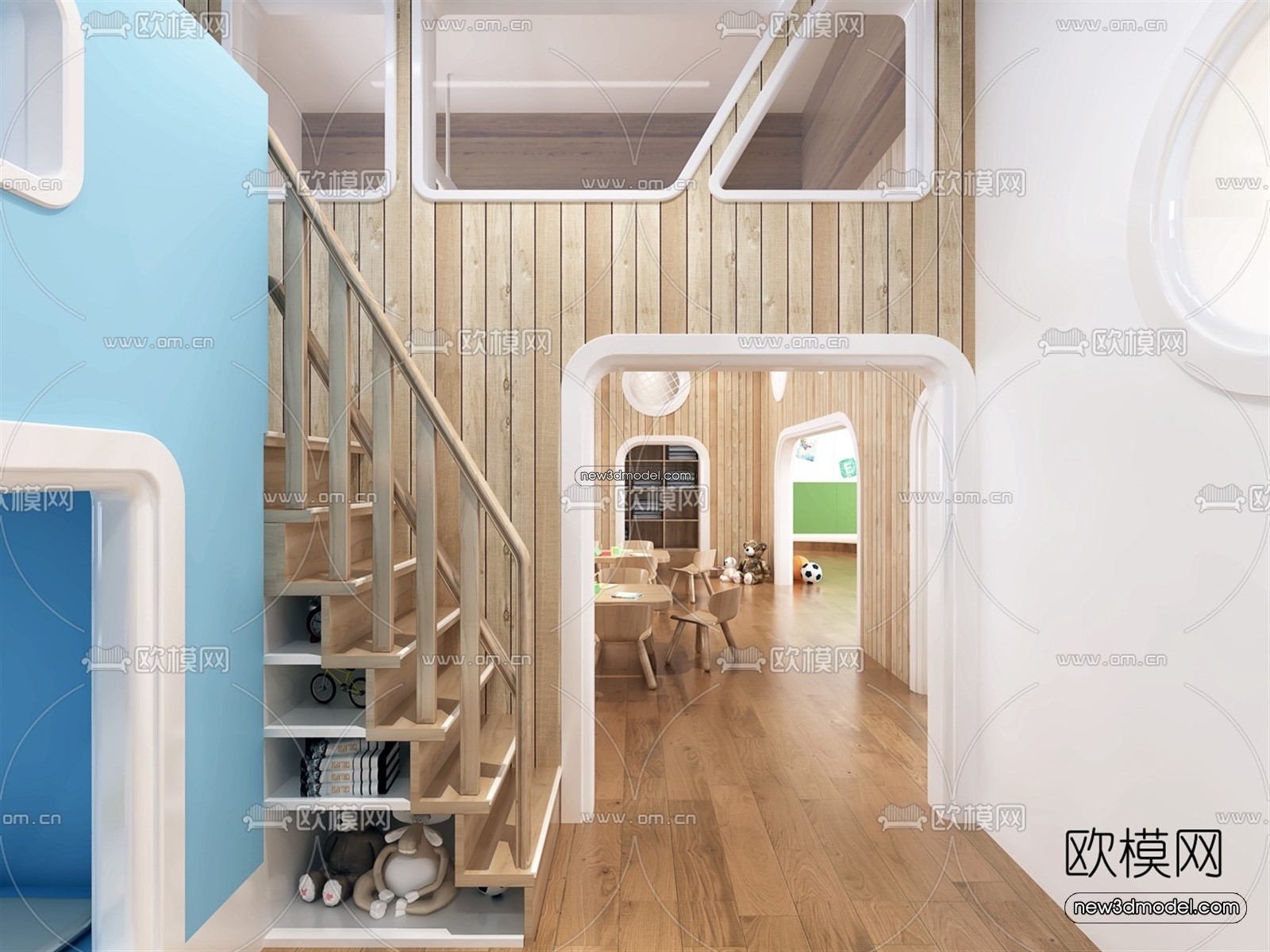 Interior 3D Model of Kindergarten – 3D Scene – 107 – VRAY - thumbnail 3