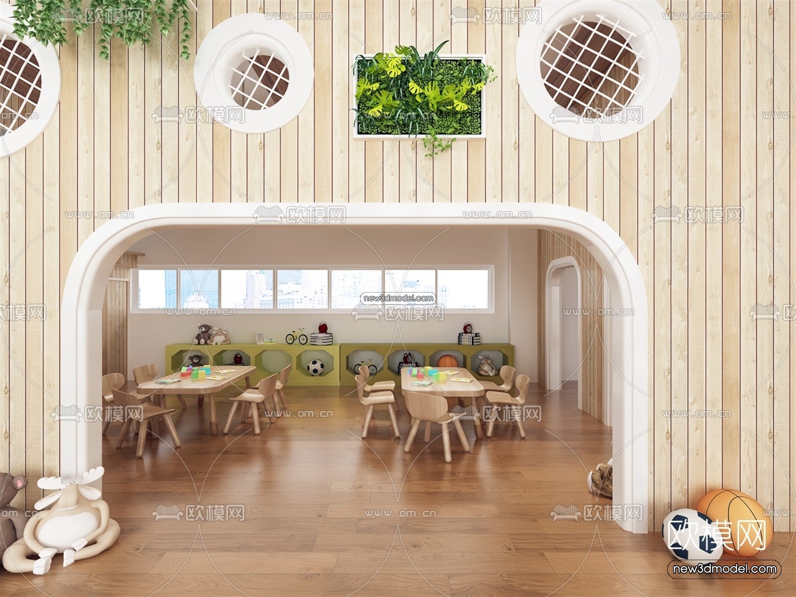Interior 3D Model of Kindergarten – 3D Scene – 107 – VRAY - thumbnail 5