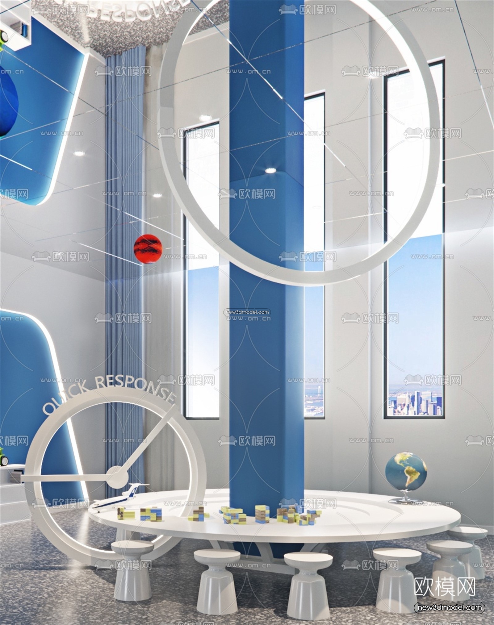 Interior 3D Model of Kindergarten – 3D Scene – 109 – VRAY - thumbnail 3