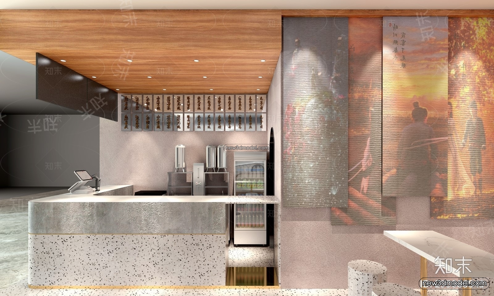 Restaurant and Fastfood 3D Scene – 3D Blocks – 306 – VRAY - thumbnail 3