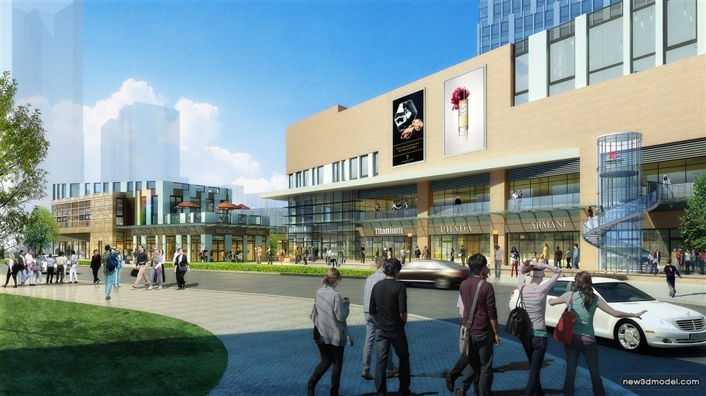 3D Models of Commercial Building – Exterior 3D Scenes – 720 – VRAY - thumbnail 5