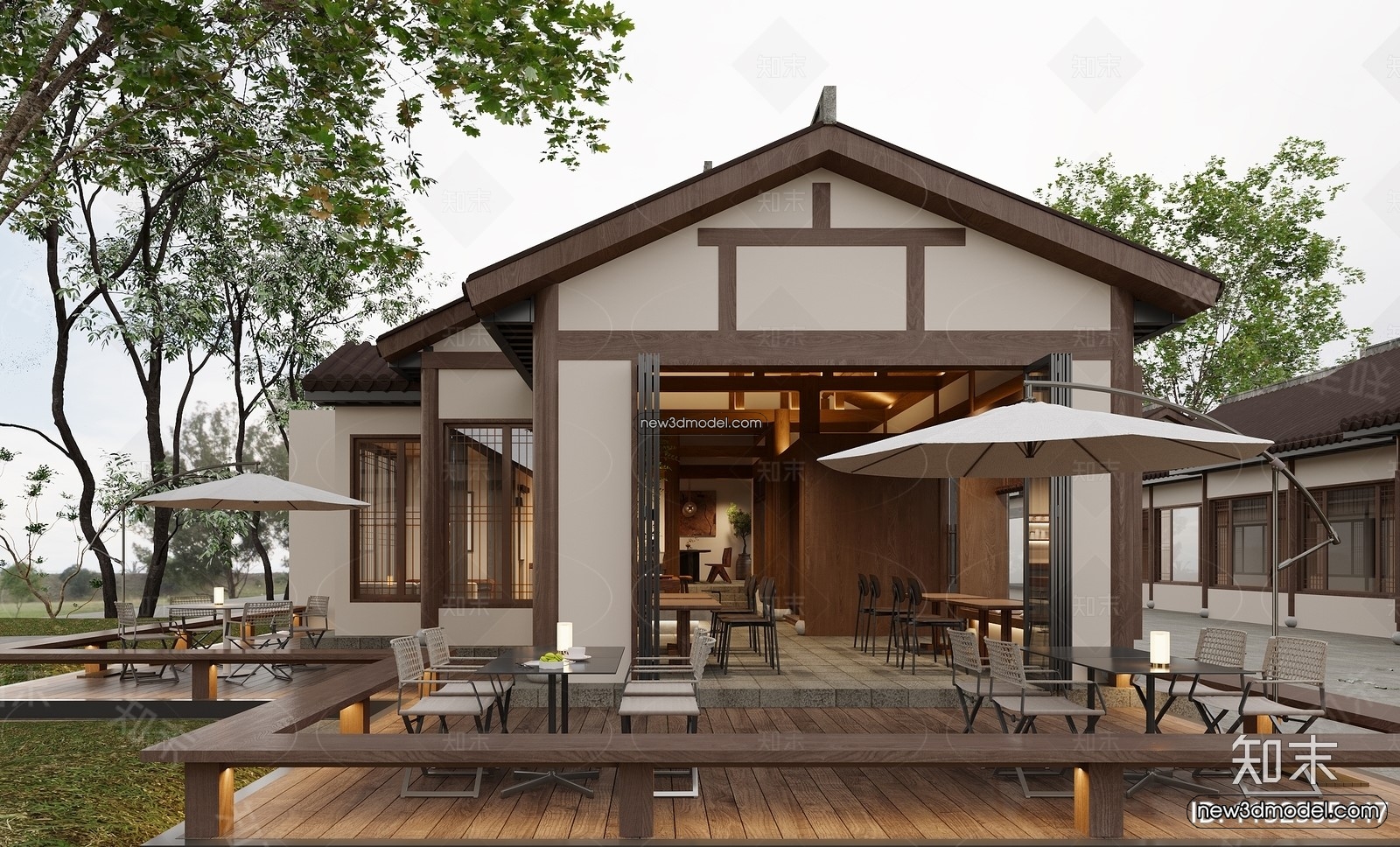 Restaurant and Fastfood 3D Scene – 3D Blocks – 309 – VRAY - thumbnail 2