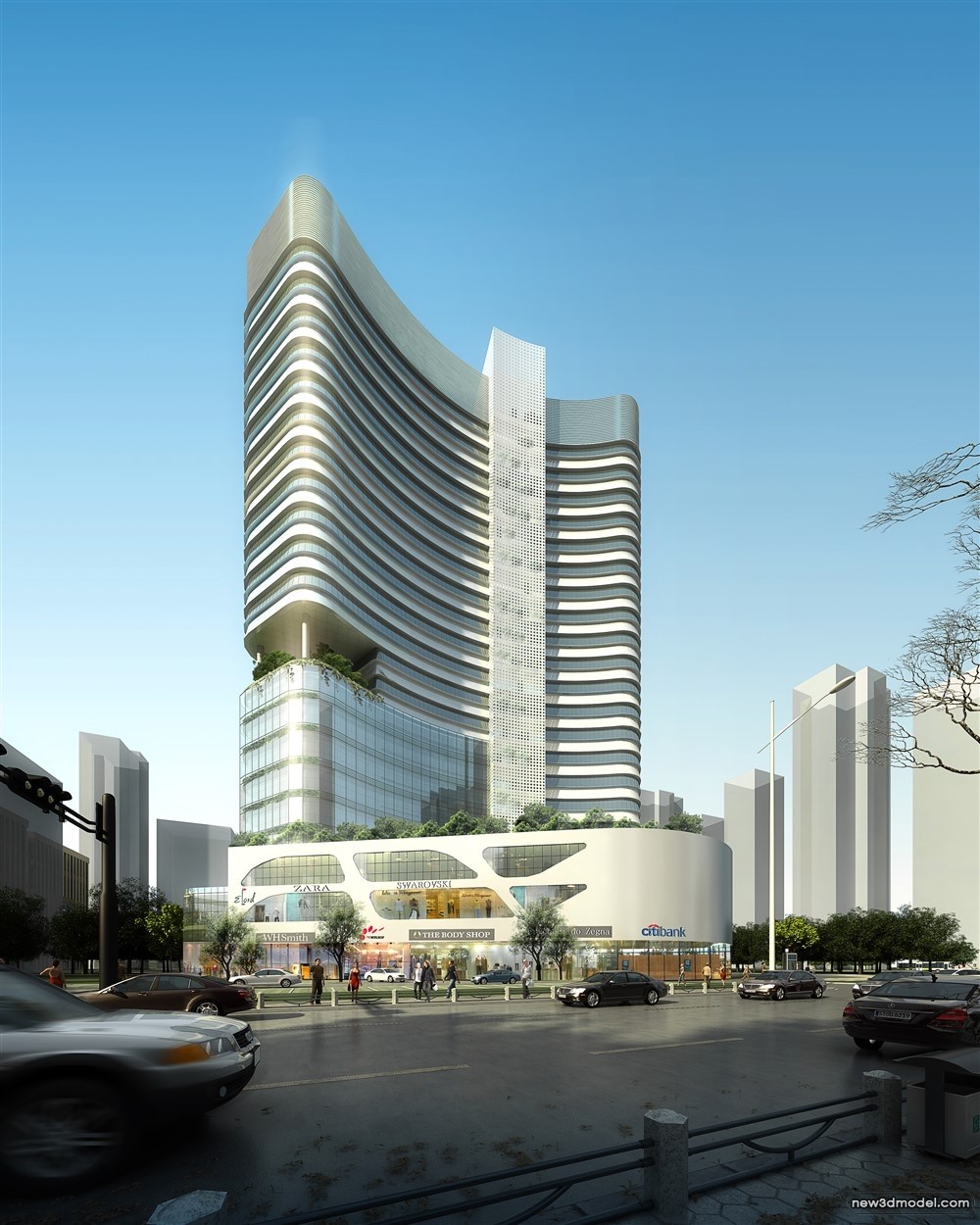 3D Models of Commercial Building – Exterior 3D Scenes – 724 – VRAY - thumbnail 2
