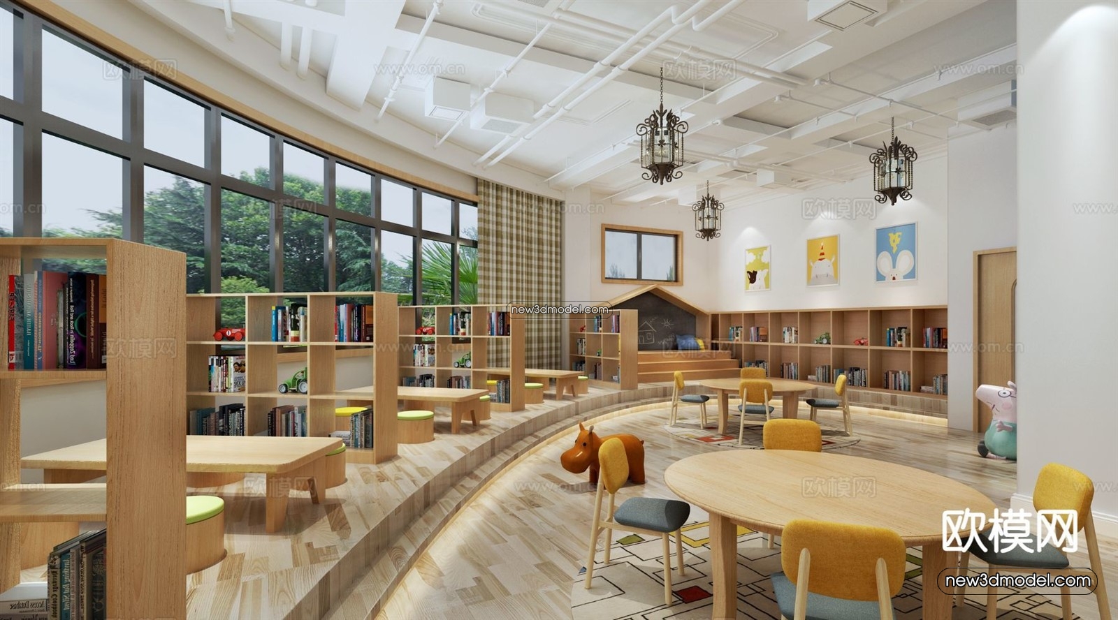 Interior 3D Model of Kindergarten – 3D Scene – 122 – VRAY - thumbnail 2