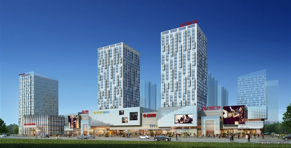 3D Models of Commercial Building – Exterior 3D Scenes – 552 – VRAY - thumbnail 3