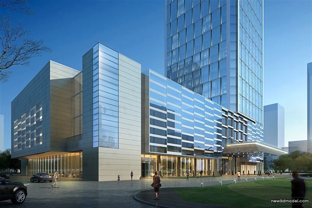 3D Models of Commercial Building – Exterior 3D Scenes – 726 – VRAY - thumbnail 2