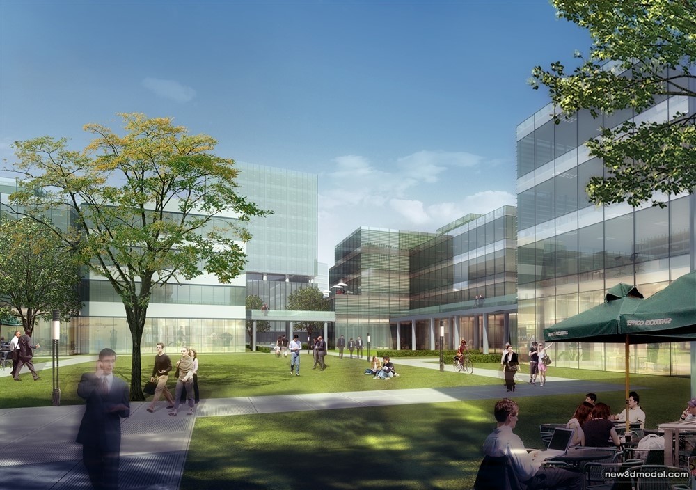 3D Models of Commercial Building – Exterior 3D Scenes – 725 – VRAY - thumbnail 2