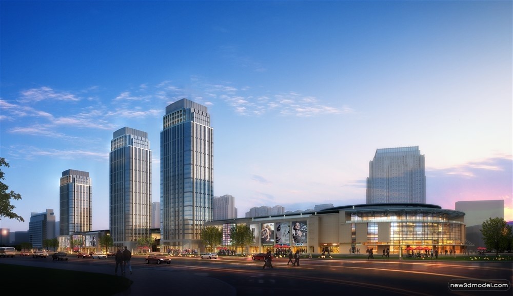 3D Models of Commercial Building – Exterior 3D Scenes – 727 – VRAY - thumbnail 5