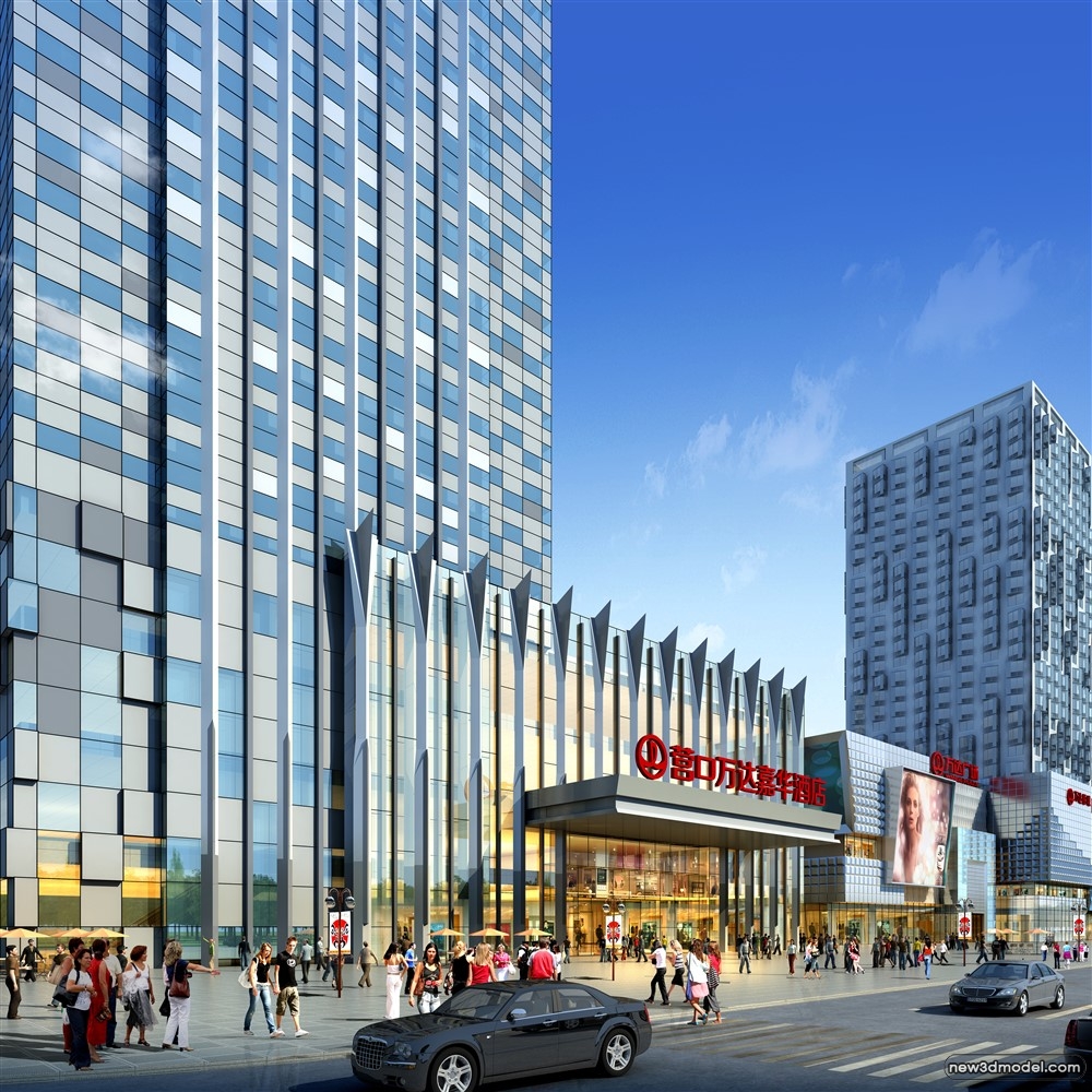 3D Models of Commercial Building – Exterior 3D Scenes – 552 – VRAY - thumbnail 5