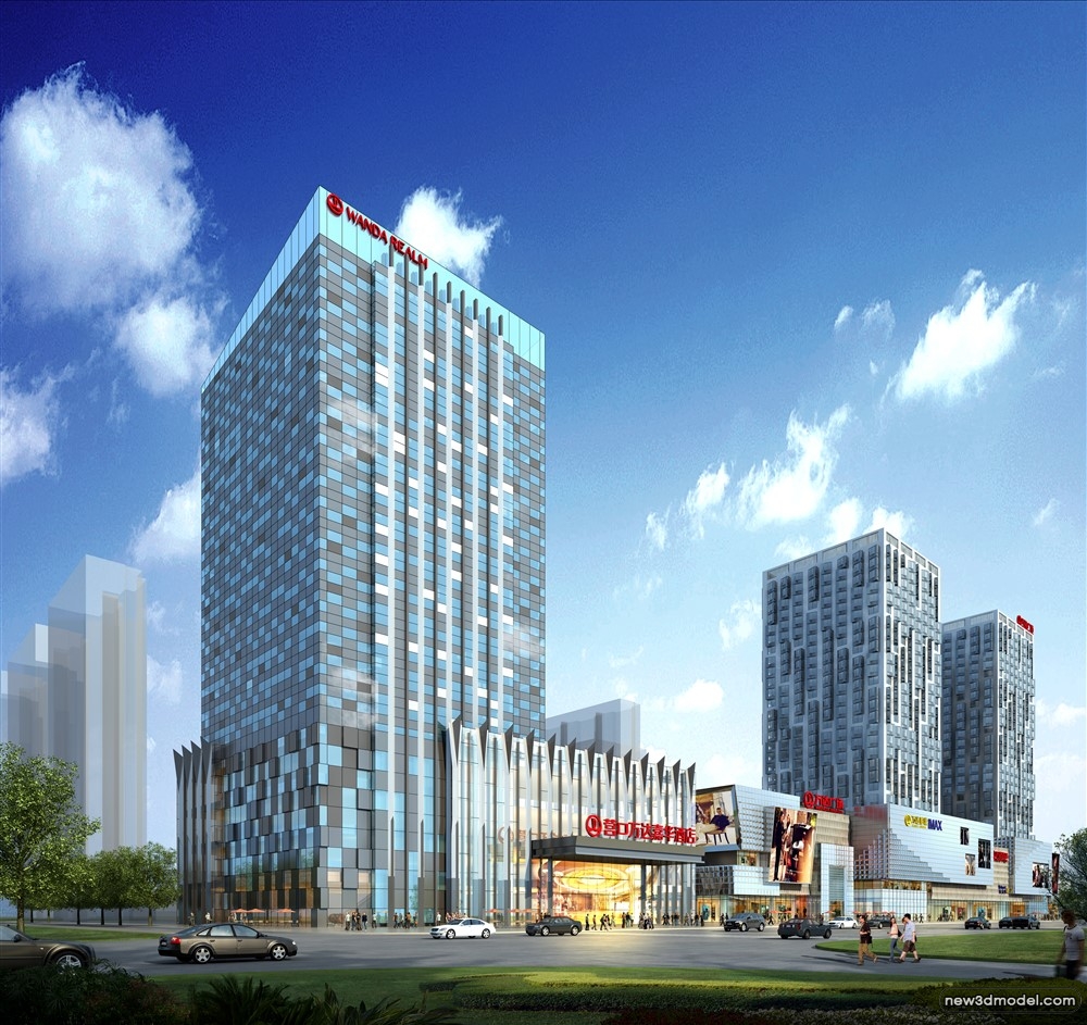 3D Models of Commercial Building – Exterior 3D Scenes – 552 – VRAY - thumbnail 4