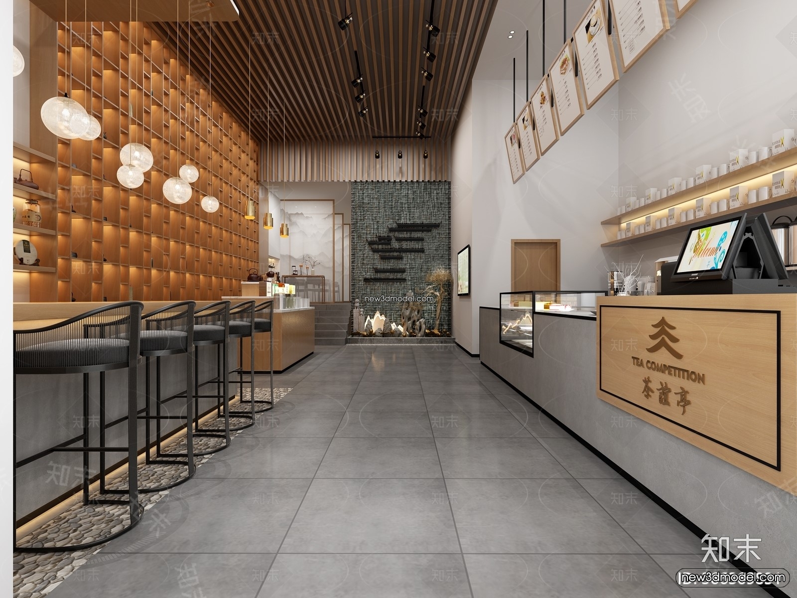 Restaurant and Fastfood 3D Scene – 3D Blocks – 314 – VRAY - thumbnail 3