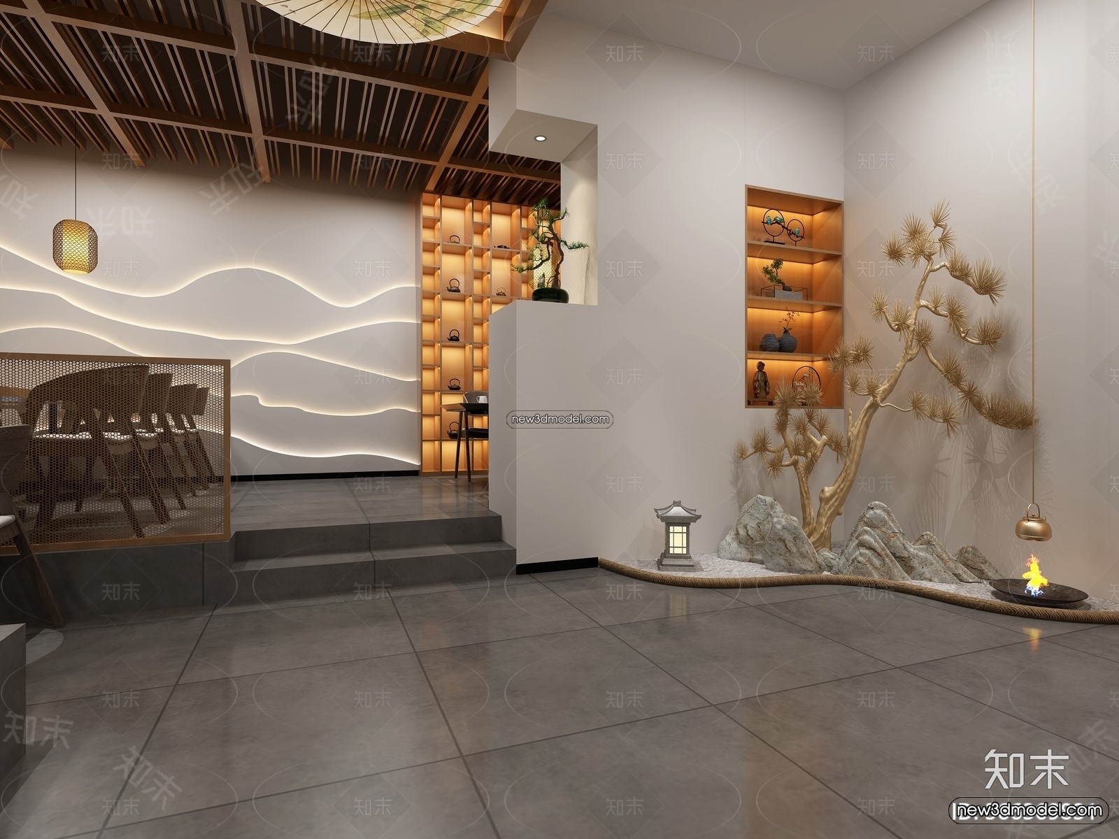 Restaurant and Fastfood 3D Scene – 3D Blocks – 314 – VRAY - thumbnail 2