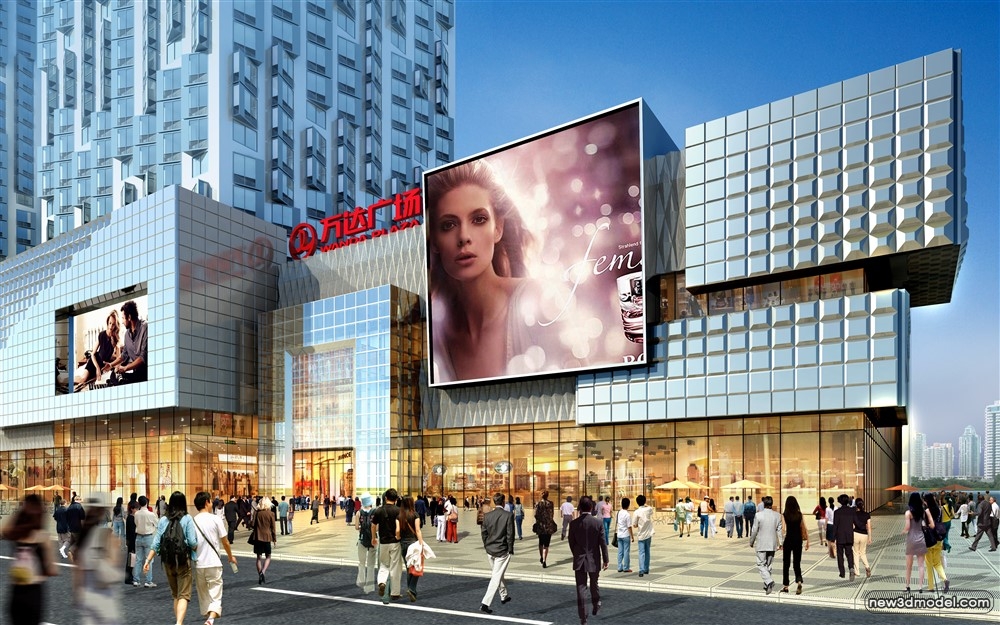 3D Models of Commercial Building – Exterior 3D Scenes – 552 – VRAY - thumbnail 2