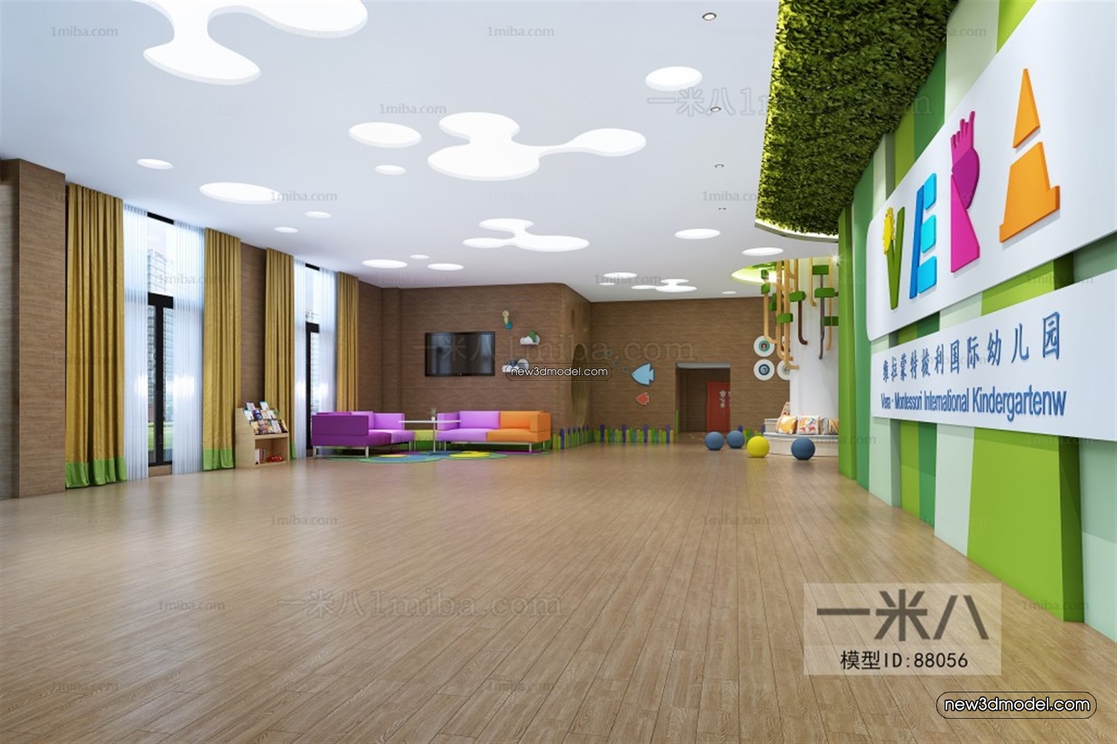 Interior 3D Model of Kindergarten – 3D Scene – 128 – VRAY - thumbnail 3