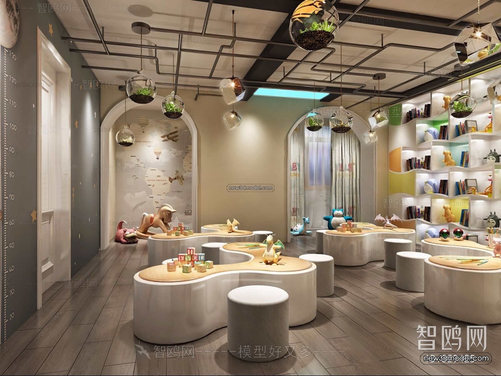 Interior 3D Model of Kindergarten – 3D Scene – 131 – VRAY - thumbnail 2