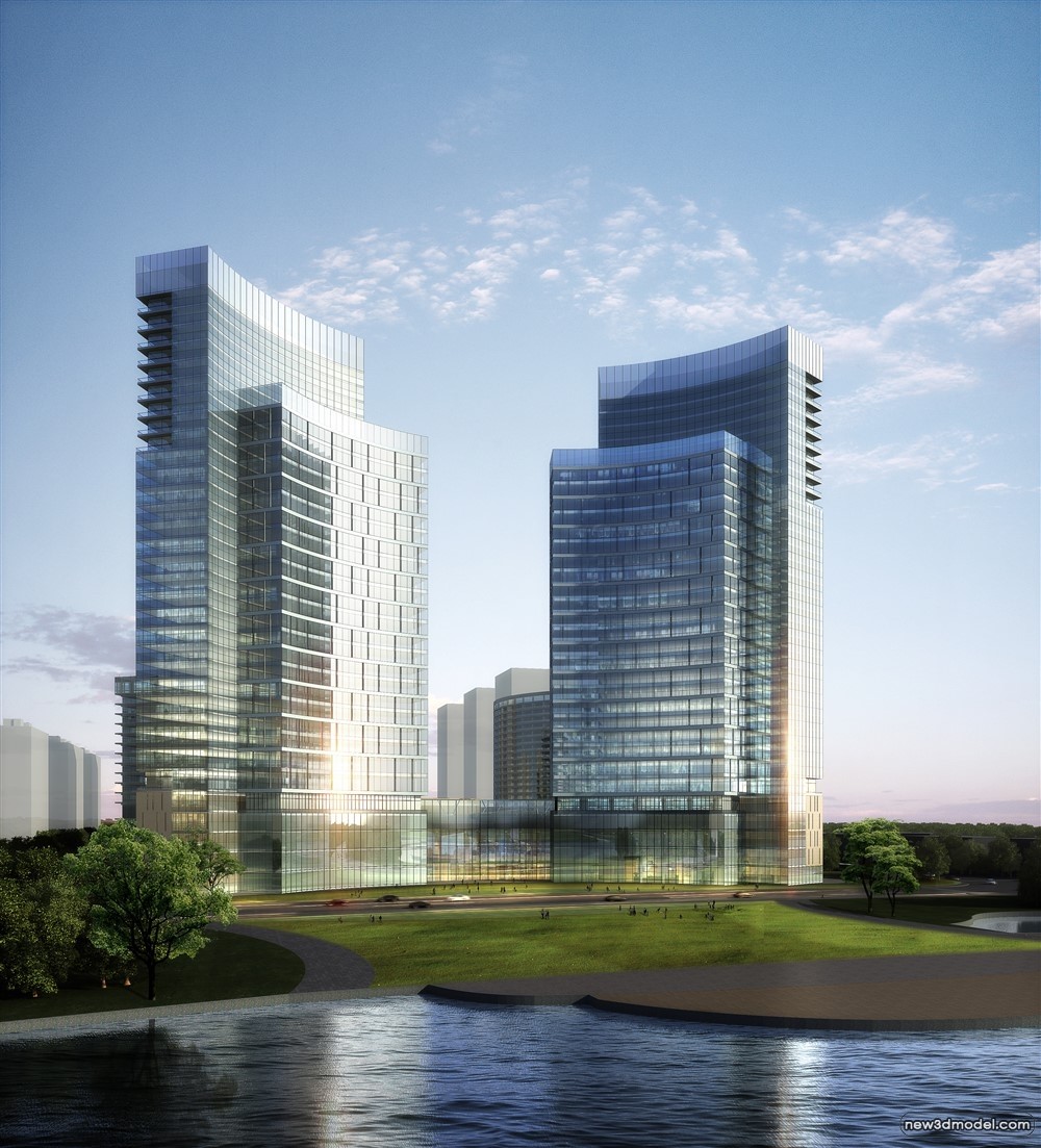 3D Models of Commercial Building – Exterior 3D Scenes – 730 – VRAY - thumbnail 2