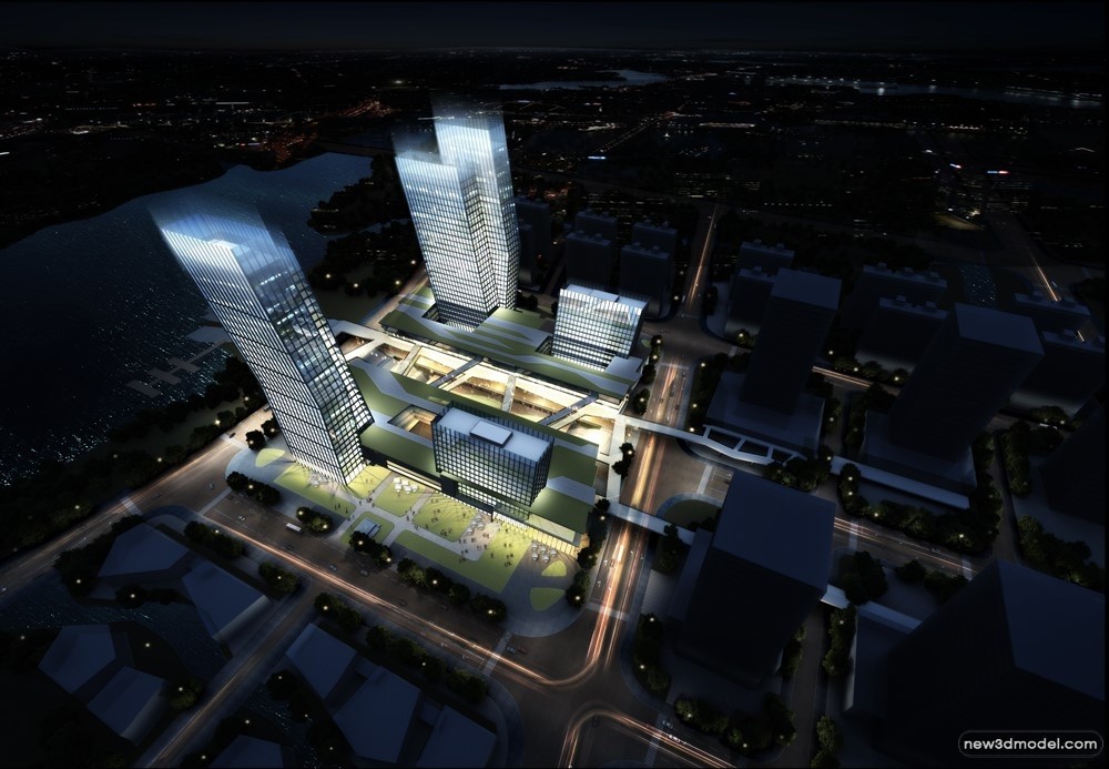 3D Models of Commercial Building – Exterior 3D Scenes – 730 – VRAY - thumbnail 4