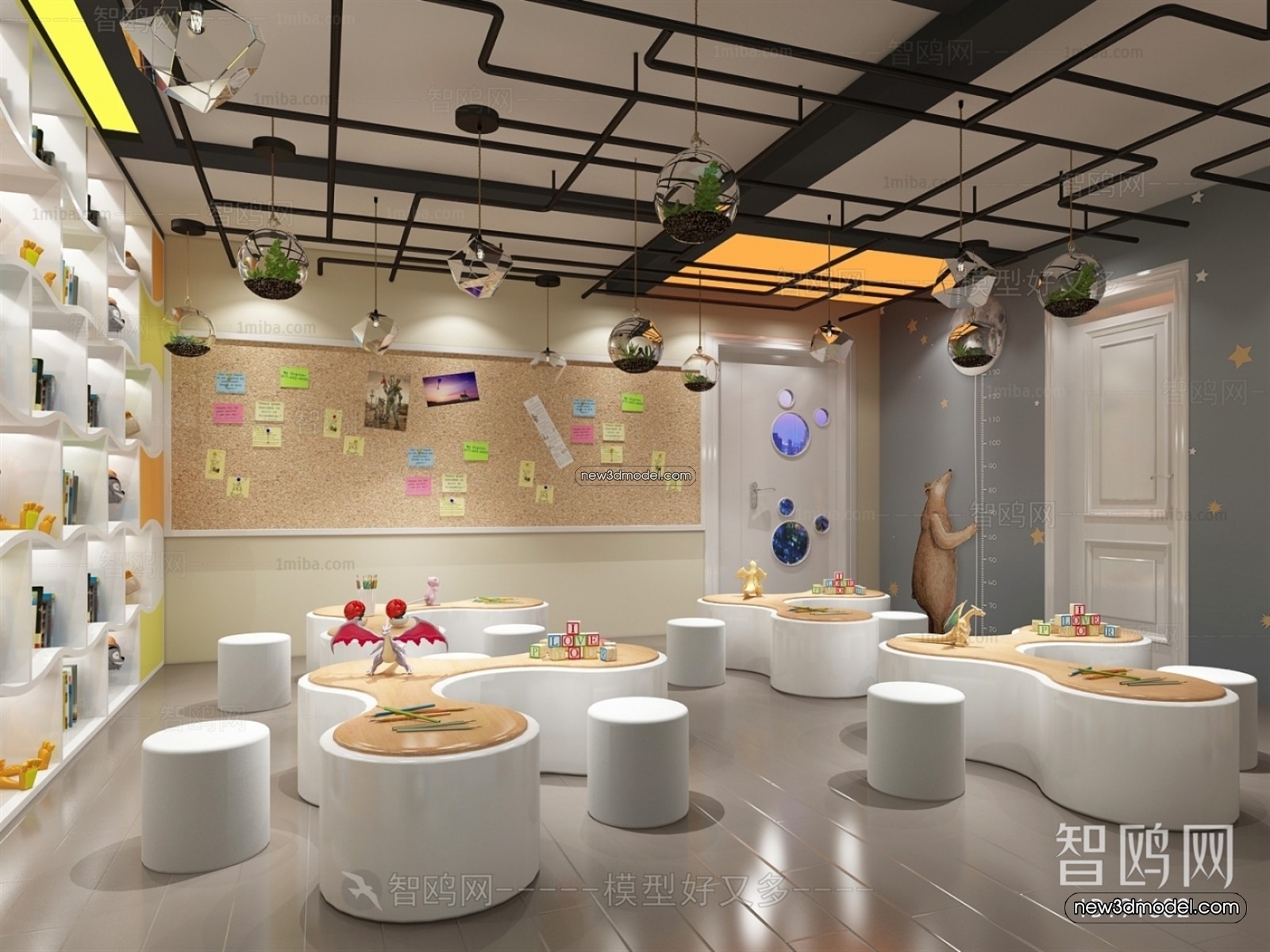 Interior 3D Model of Kindergarten – 3D Scene – 131 – VRAY - thumbnail 3