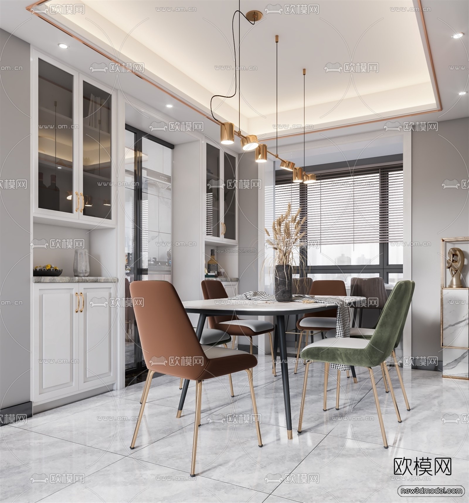 Luxury Style Interior 3D Blocks – Living Room 3D Model – 123 – VRAY - thumbnail 3
