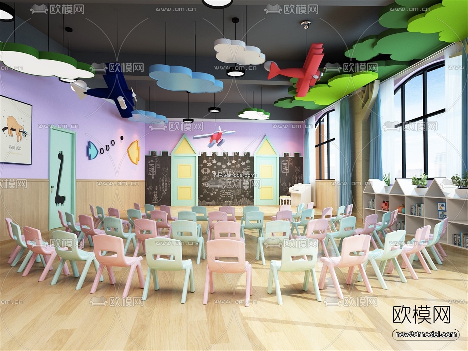 Interior 3D Model of Kindergarten – 3D Scene – 004 – VRAY - thumbnail 4